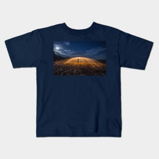 Steel Wool Spinning at London Bridge, Portsea, Victoria, Australia. Kids T-Shirt